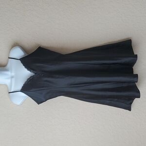 Delicates black Slip dress lingerie satin feeling chemise sz m